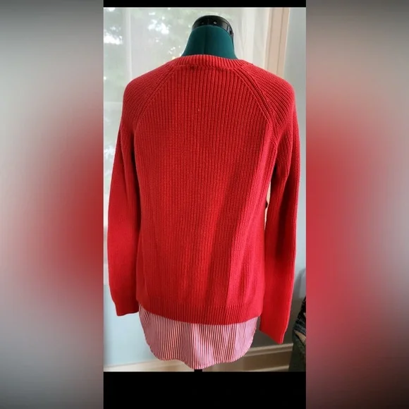 Ralph Lauren Sweater faux button up bottom S - Picture 3 of 5